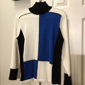 Conrad C Color Block Turtle Neck